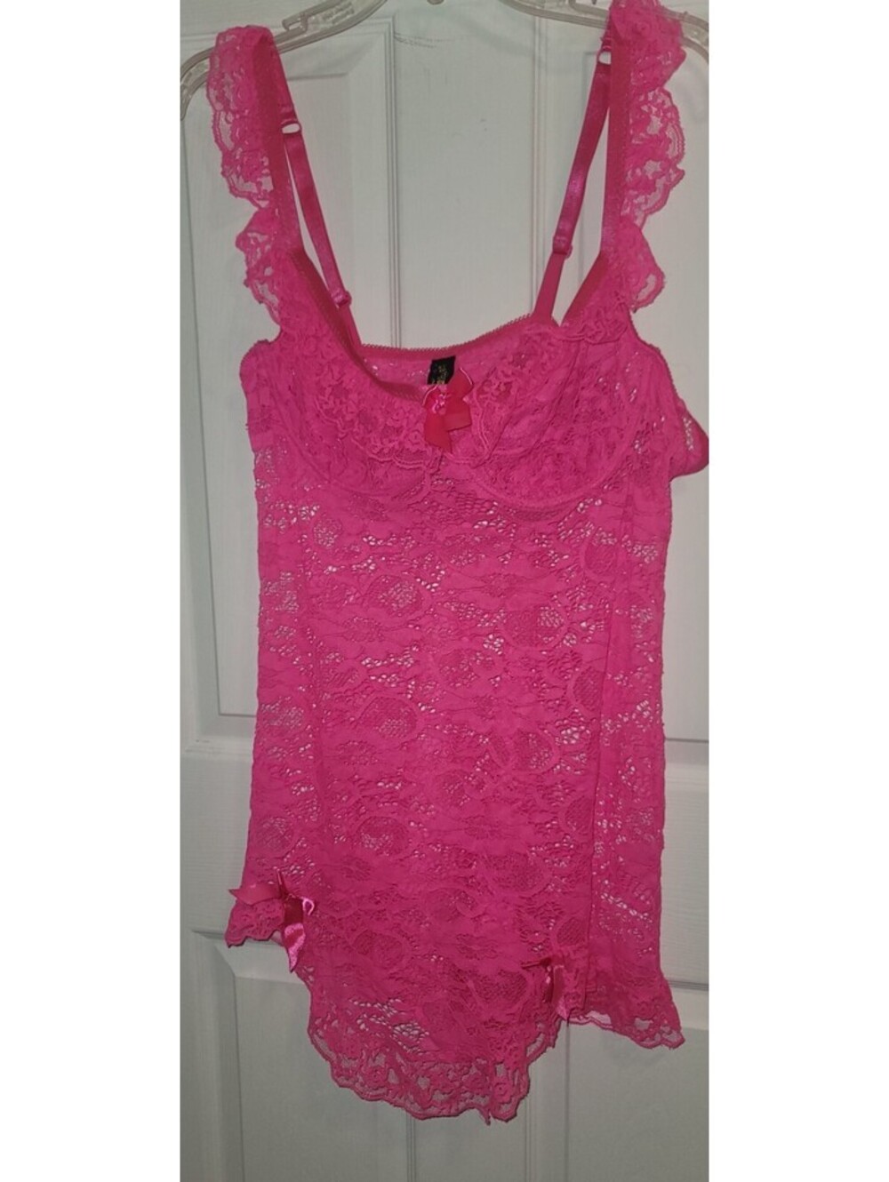 JUST SEXY LINGERIE PINK LACE LINGERIE DRESS SIZE 1X